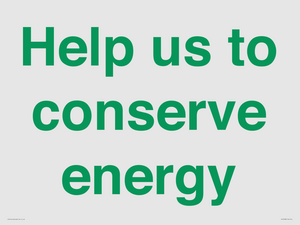 Help us to conserve energy 